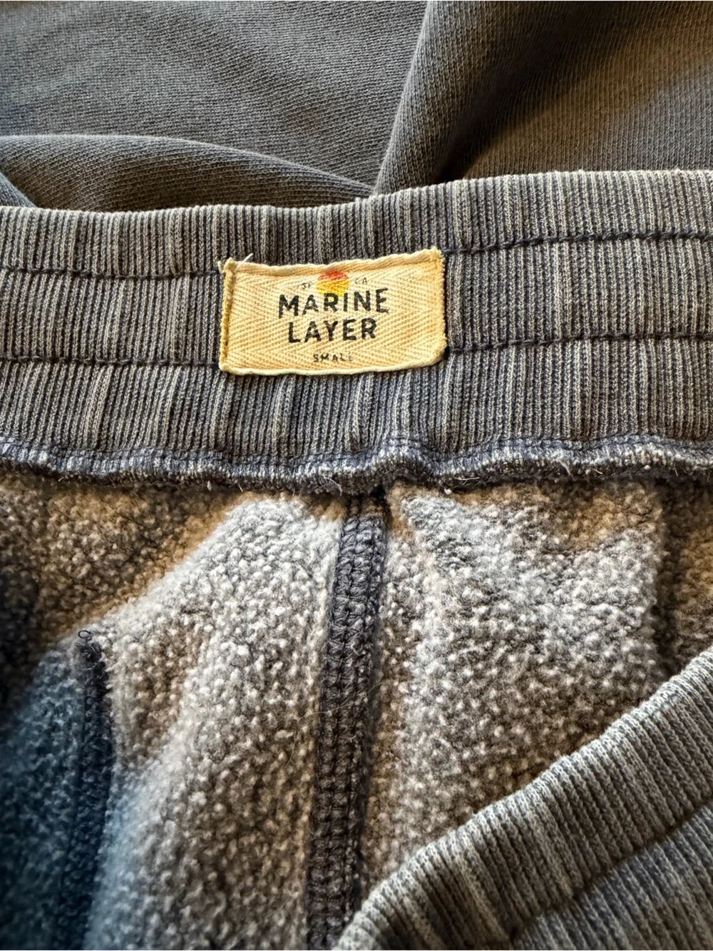 Marine Layer joggers in smokey blue